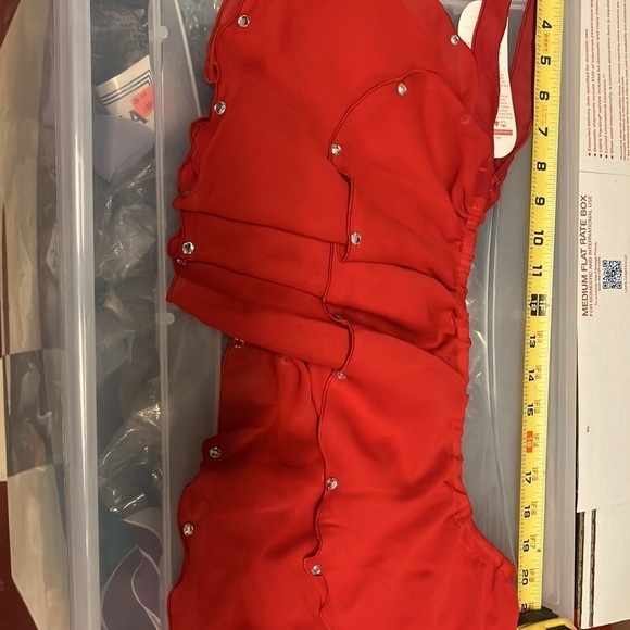 Zuliana Bedazzled Double Ruffle Sarong Size Small New With Tags - Picture 4 of 5